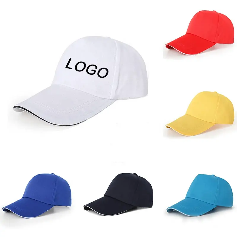 Wholesale baseball caps polyester cotton plaid color sport breathable unisex baseball caps