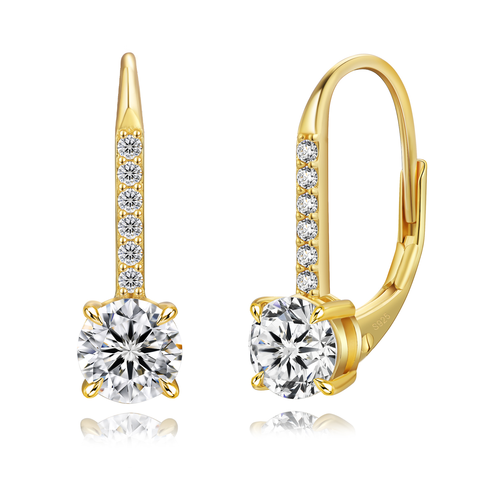 Oro 14K 1,0 ct al paio-5 mm