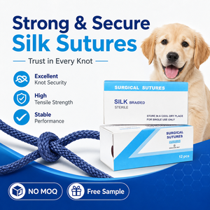 Sutura Quirúrgica de Seda Trenzada para Clínicas Veterinarias, Hospitales de Mascotas, Cierre de Heridas en Animales, Sin Pedido Mínimo, Muestra Gratuita - Product Image 4