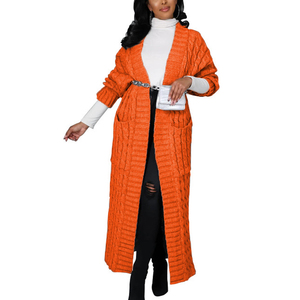 Autumn Winter Sexy Loose Long Sleeved Lady <strong>Knit</strong> Coat Europe America Long Style Large-size Women's Knitted <strong>Sweater</strong> Coat - Product Image 5