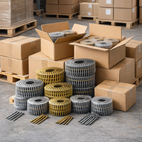 Clous en bobine galvanisés haute résistance pour palettes, charpentes, toiture, menuiserie et utilisation avec cloueuse pneumatique