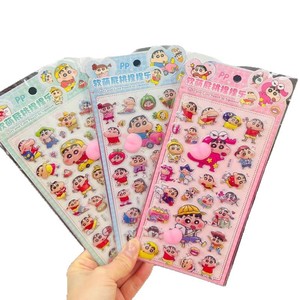Autocollants souples en PP, mignons, en forme de pêche, compressibles, imperméables, décoratifs, à motifs de dessins animés, de forme irrégulière, en matériau PP, pour la décoration intérieure - Product Image 5