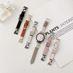 Bracelets de luxe pour femmes Upro designer pour Apple Watch, bracelet de montre en cuir véritable avec chaîne en métal, bracelet de montre avec diamants - Product Image 4