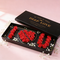 Boîte à fleurs élégante « Je t'aime maman » avec logo de luxe, emballage cadeau rectangulaire de roses de luxe pour la fête des mères, la Saint-Valentin