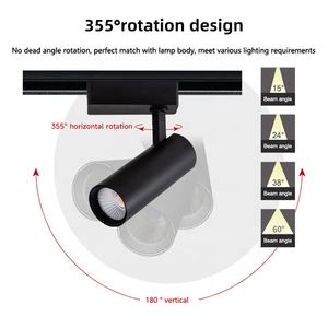 Personnalisation professionnelle Projecteurs d'éclairage de voie commerciale Rail de tache de lumière LED COB réglable <span class=keywords><strong>pour</strong></span> <span class=keywords><strong>magasin</strong></span> de vêtements - Product Image 4