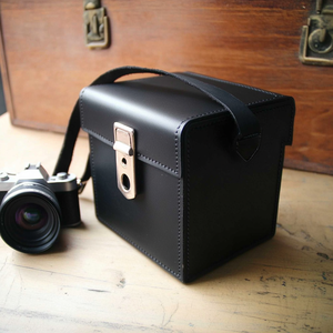 Vuông tùy chỉnh phong cách cổ điển sợi nhỏ Messenger hộp unisex nhiếp ảnh kỹ thuật số Da Túi máy ảnh - Product Image 2