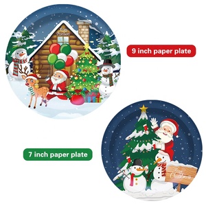 Nuevo Diseño de Vajilla Navideña en Rojo y Verde para Fiestas Temáticas de Navidad - Product Image 2