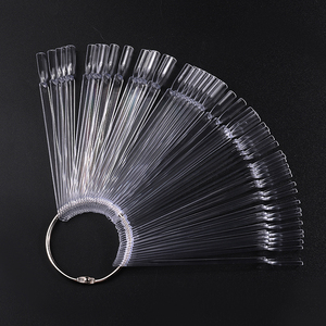 Placa de muestra <span class=keywords><strong>para</strong></span> uñas postizas, ventilador de puntas de tarjeta de Color, <span class=keywords><strong>plantillas</strong></span> naturales transparentes, herramientas de diseño de exhibición - Product Image 2