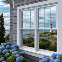Ventanas Abatibles Horizontales Modernas Personalizadas de Fábrica China, Ventanas de Impacto para Proyectos de Viviendas con Doble Vidrio de Alta Eficiencia Energética