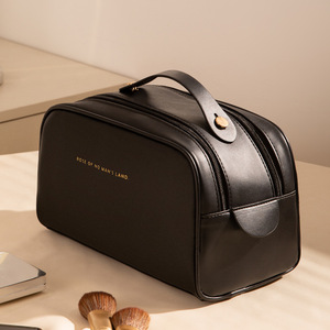 Trousse de Maquillage Double Compartiment Grande Capacité Portable, Sac de Rangement pour Cosmétiques et Articles de Toilette de Voyage, Sac Polyvalent Type Oreiller - Product Image 4