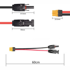 Brand New for Certified XT60 to for Solar Connector Cable 60cm 12AWG DC Charging for Solar Panels Energy <b>Storage</b> - Product Image 1