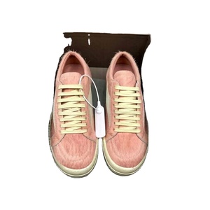 Zapatillas bajas de cuero de lujo Owens para hombre y mujer, con cordones, suela gruesa, informales, planas, en stock, color negro - Product Image 6