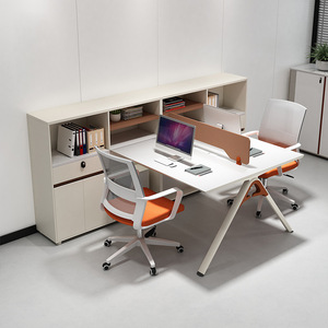 Conjunto de Escritorio Modular Saint-Leste de 1.5m, 3.0m, 4.5m, Escritorio Doble, Cuádruple y Sextuple con Silla para Oficina - Product Image 2