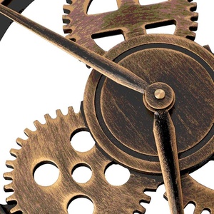 <span class=keywords><strong>Orologio</strong></span> da Parete Digitale al Quarzo in Legno dal Design Moderno Retrò con Funzione LUMINOVA - <span class=keywords><strong>Ingranaggi</strong></span> Decorativi Creativi per Soggiorno - Transfrontaliero - Product Image 4