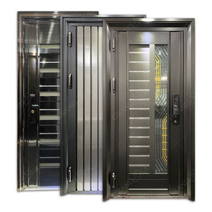Puertas personalizadas de Guangdong para casas, puerta de entrada principal de seguridad, puerta de acero inoxidable, diseño de casa de lujo, puerta moderna - Product Image 2