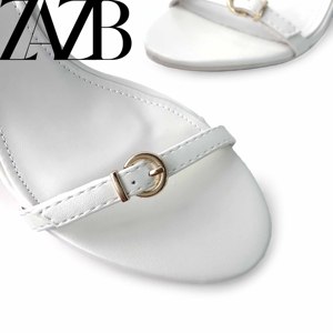 Tacones Altos con Cadena Dorada <span class=keywords><strong>Personalizados</strong></span> para Mujer, <span class=keywords><strong>Zapatos</strong></span> y Sandalias para Dama, Chaussures Pour Femmes, Pantuflas de <span class=keywords><strong>Novia</strong></span> para Boda - Product Image 4