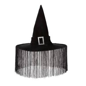 หมวกแม่มดทรงแหลม MS Dark Tassel Witch สำหรับคอสเพลย์ฮาโลวีน อุปกรณ์ประกอบฉากถ่ายภาพสำหรับงานปาร์ตี้ - Product Image 5