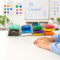 Prix d'usine – Emballage individuel de bonbons – Argile à modeler à l'air libre – Couleur unique – Petite pochette – Kit de jouets de modelage DIY pour enfants