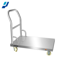 SUS304/201 Chariot commercial en acier inoxydable Roues silencieuses Chariot d'équipement de cuisine à plat Hôtel Restaurant Fournitures Marchandises