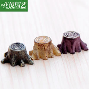 Ornements Weij Zakka, petits souche d'arbre, piliers, artisanat en résine, micro-paysage écologique en bouteille avec mousse - Product Image 4