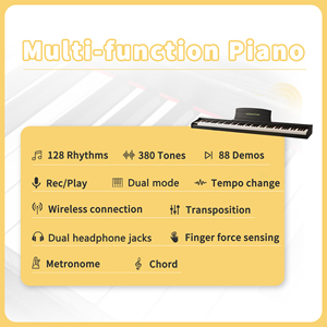 LeGemCharr Teclado de <span class=keywords><strong>piano</strong></span> eléctrico portátil <span class=keywords><strong>piano</strong></span> 88 teclas teclado musical 88 teclas <span class=keywords><strong>Piano</strong></span> Electrónico portátil - Product Image 3