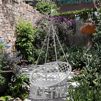 Fauteuil suspendu en macramé moderne, siège balançoire en corde fait main, rembourré, mobilier d'intérieur et d'extérieur pour chambre, cour, hôtel