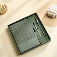 Carnet en cuir PU avec stylo à bille métallique, ensemble cadeau pour entreprise, papeterie personnalisée avec logo, cadeau