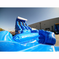 Commercial Popular Outdoor Park Big Wave Double Lanes Inflatable Water Slide for Kids and Adult