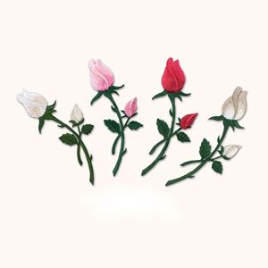 Classical Style Embroidery Iron on Colorful Rose Patch for Decoration - Product Image 1