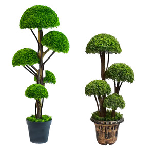 Planta de simulación de moda con forma especial, árbol de jardinería con hojas de pino y simulación de hongos, decoración verde para macetas - Product Image 6