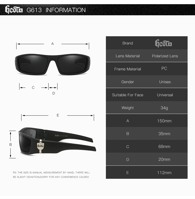 GCOTX Motorcycle Gangster Hip Hop Sunglasses - Trendy