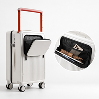 Valise Cabine Multifonctionnelle à Ouverture Frontale avec Poignée Large 20 Pouces 2026 – Sac de Voyage Facilement Accessible avec Poche Avant