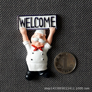 Juego de Pegatinas Magnéticas de Chef de Dibujos Animados, Diseño de Personajes, Decoración Magnética para el Hogar, Imán para Refrigerador - Product Image 3