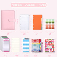Retro Notebook Lose blatt Sechs Loch einfarbig Lose blatt Magnets chnalle Notizblock Tagebuch Plan Konferenz buch Etikett Aufkleber