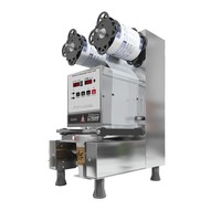 Scelleuse de gobelets en acier inoxydable personnalisée, machine de scellage intelligente entièrement automatique, compatible avec les gobelets de 90/95 mm pour le thé au lait, les jus de fruits