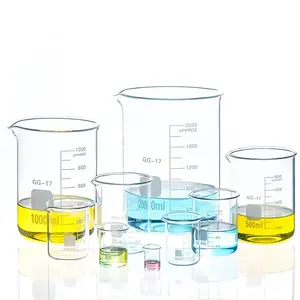 50ml 100ml 125ml 250ml Laboratory Use Science Borosilicate 3.3 Glass Material Beaker