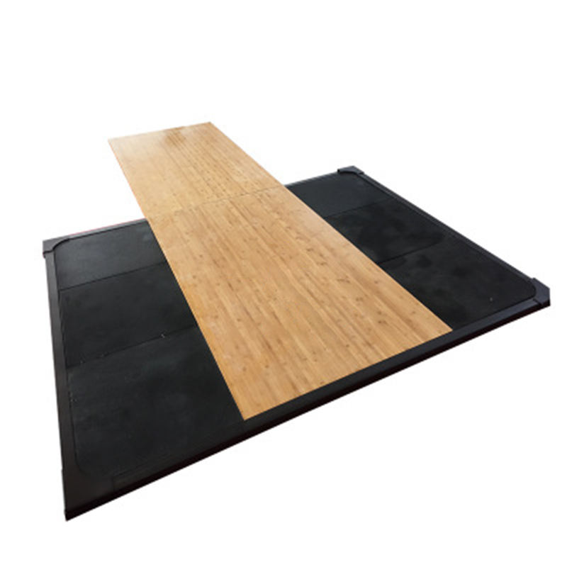 Weightlifting Platform Heavy Duty Rubber Wood Design