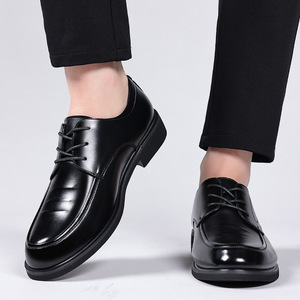 Zapatos Oxford de Cuero para Hombre, Punta Puntiaguda, Suela de Goma Antideslizante, Zapatos de Vestir para Boda, Otoño, Formales, Cómodos, Estilo Británico - Product Image 2