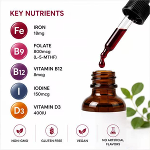 Gotas Líquidas Multivitamínicas Prenatales Personalizadas de Fábrica con Hierro Quelado, Folato, DHA, Vitamina D3, Soporte Nutricional Integral para el <span class=keywords><strong>Embarazo</strong></span> - Product Image 2