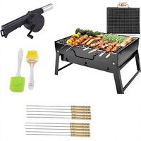 Barbecue au charbon de bois portable ODM pliable 17 pouces, barbecue compact de table, petit barbecue pour l'extérieur