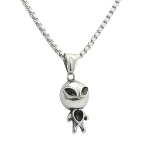 Collar con Colgante de Alien de Acero Inoxidable, Joyería de Moda para Hombre, Diseño de Dibujos Animados 280573 - Product Image 5