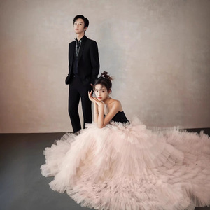 High End <b>Light</b> Wedding Dress Sweetheart Neckline Ball Gown Tulle <b>Netting</b> Vintage Style Studio Photo Shoot Travel Photography - Product Image 2