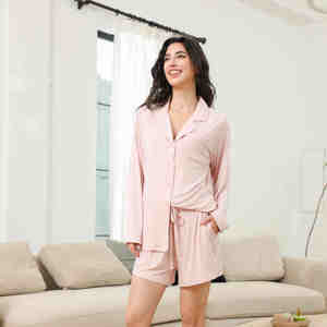 Fung 8005 Modal Pyjamas Damen Unterwäsche Pyjama für Damen Custom Shorts Pjs Satin Pyjamas 2 Pcs <span class=keywords><strong>Set</strong></span> - Product Image 3