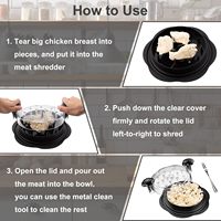 Outil à déchirer la viande de poulet, déchiqueteur de viande BBQ avec poignées antidérapantes, pour poulet, poitrine de porc, bœuf, sans BPA