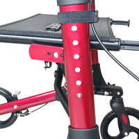BQ1003C Déambulateur 3 en 1, fauteuil roulant, déambulateur médical pliable, chaise de transport roulante, aide à la marche