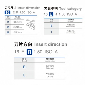 Outils de tournage CNC en carbure DLT 22ER série <span class=keywords><strong>ISOA</strong></span> JF5105 pour acier inoxydable, plaquettes de tournage fileté haute résistance à l'usure - Product Image 5