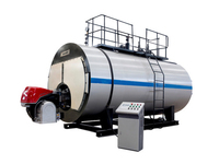 Ketel Uap Industri Otomatis 1-20 Ton Berbahan Bakar Minyak/Gas Desain Tabung Api Horizontal Tekanan Rendah Kelas A Terkendali PLC