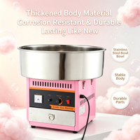 Machine à Barbe à Papa Commerciale de Comptoir Rose Électrique pour Location d'Événements
