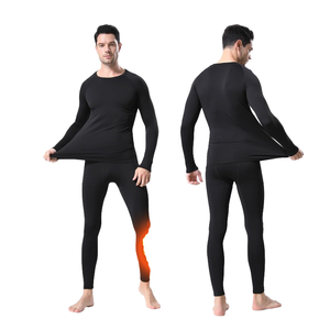 Ensemble de sous-vêtements thermiques d'hiver pour hommes, doublure polaire respirante, épais, en Spandex/Polyester, chemises et pantalons longs, couche de base - Product Image 3