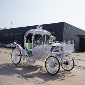 Carroza Eléctrica ZOWN con Forma de Calabaza, Blanca, sin Caballos, para Turismo, Bodas y Eventos - Product Image 3